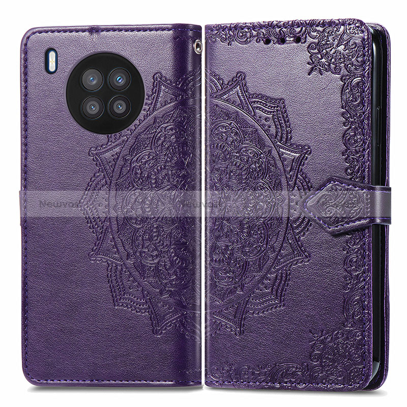 Leather Case Stands Fashionable Pattern Flip Cover Holder for Huawei Nova 8i