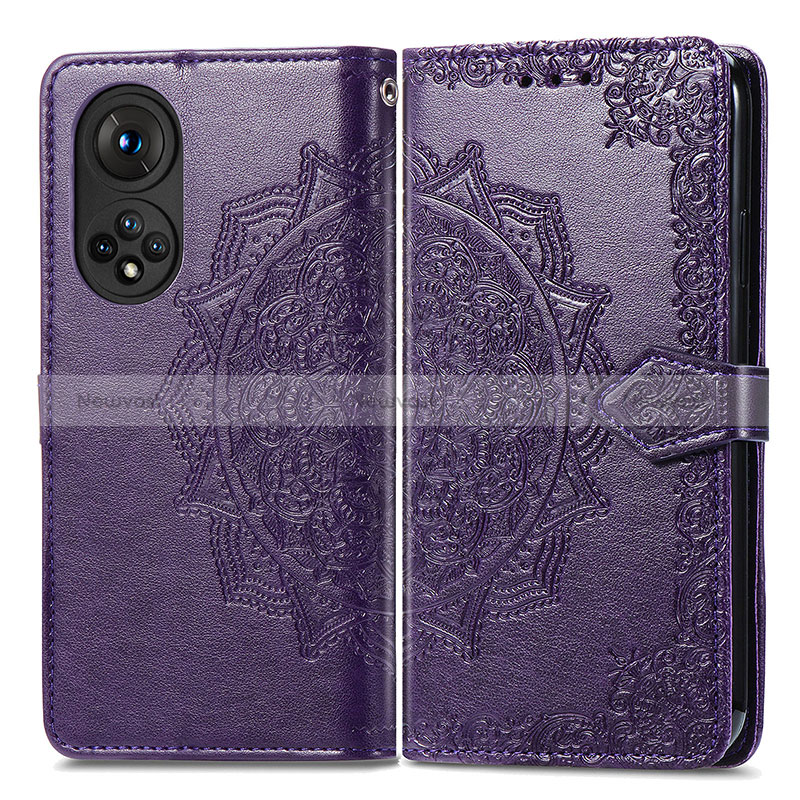 Leather Case Stands Fashionable Pattern Flip Cover Holder for Huawei Nova 9 Pro