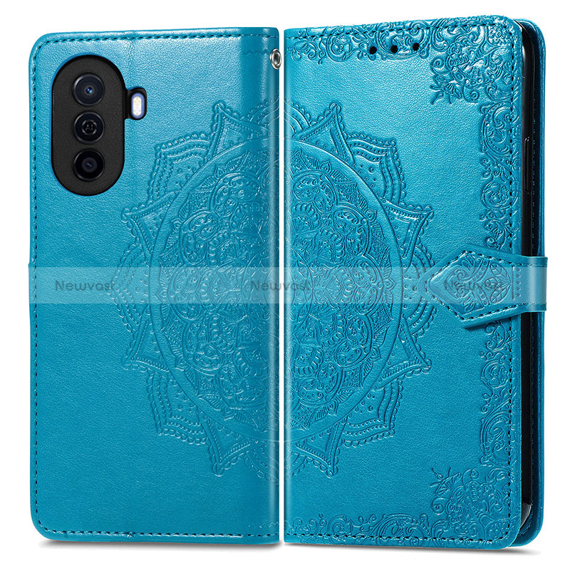 Leather Case Stands Fashionable Pattern Flip Cover Holder for Huawei Nova Y70