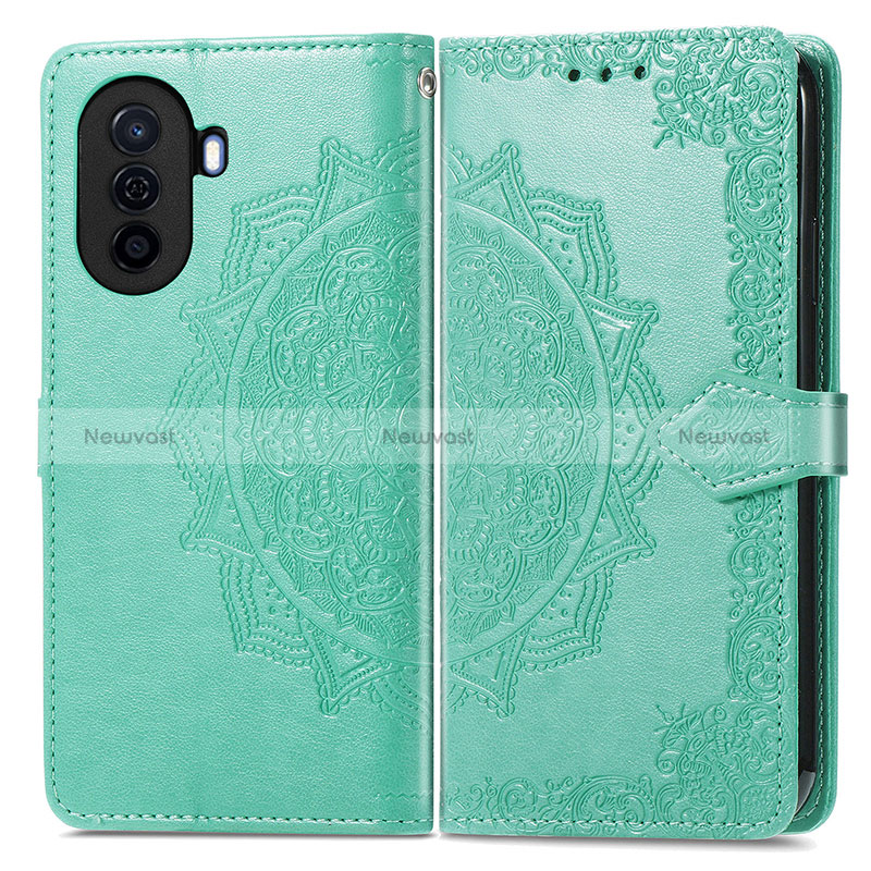 Leather Case Stands Fashionable Pattern Flip Cover Holder for Huawei Nova Y70