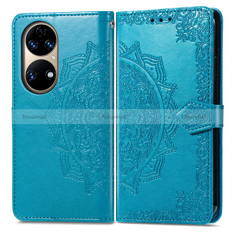 Leather Case Stands Fashionable Pattern Flip Cover Holder for Huawei P50e