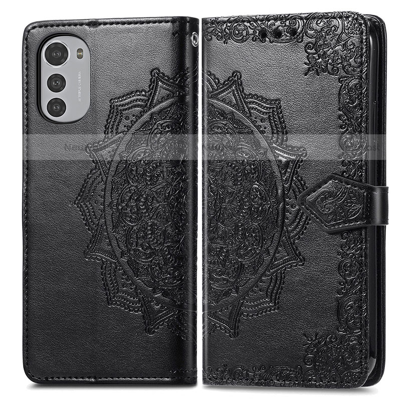 Leather Case Stands Fashionable Pattern Flip Cover Holder for Motorola Moto E32s