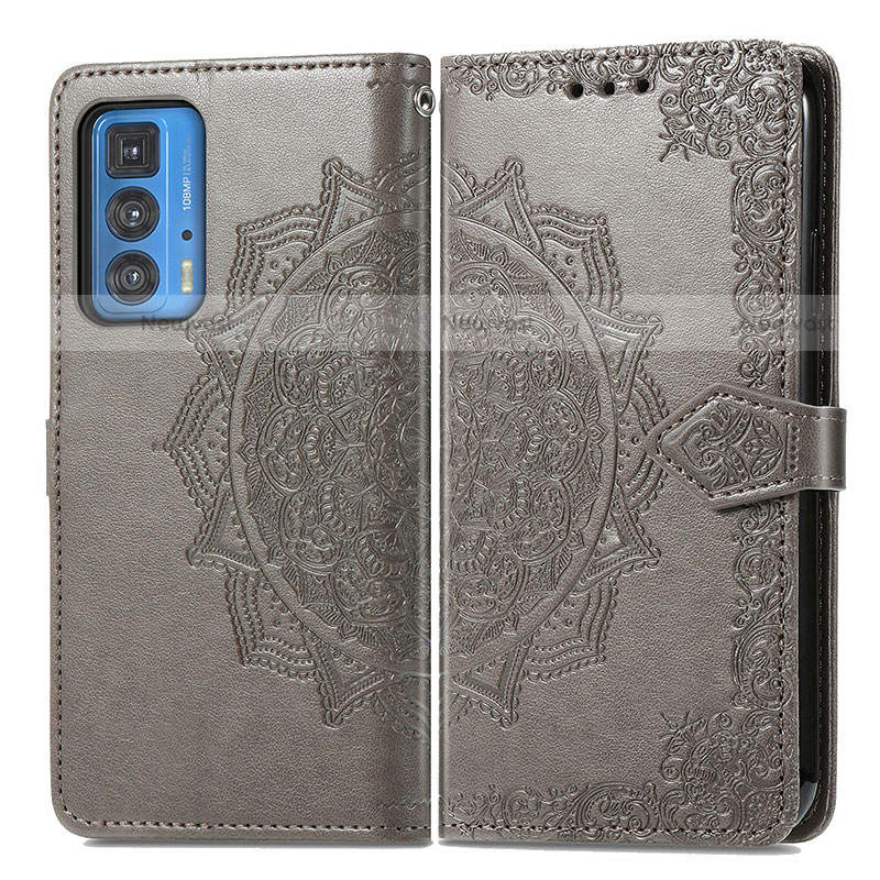 Leather Case Stands Fashionable Pattern Flip Cover Holder for Motorola Moto Edge 20 Pro 5G