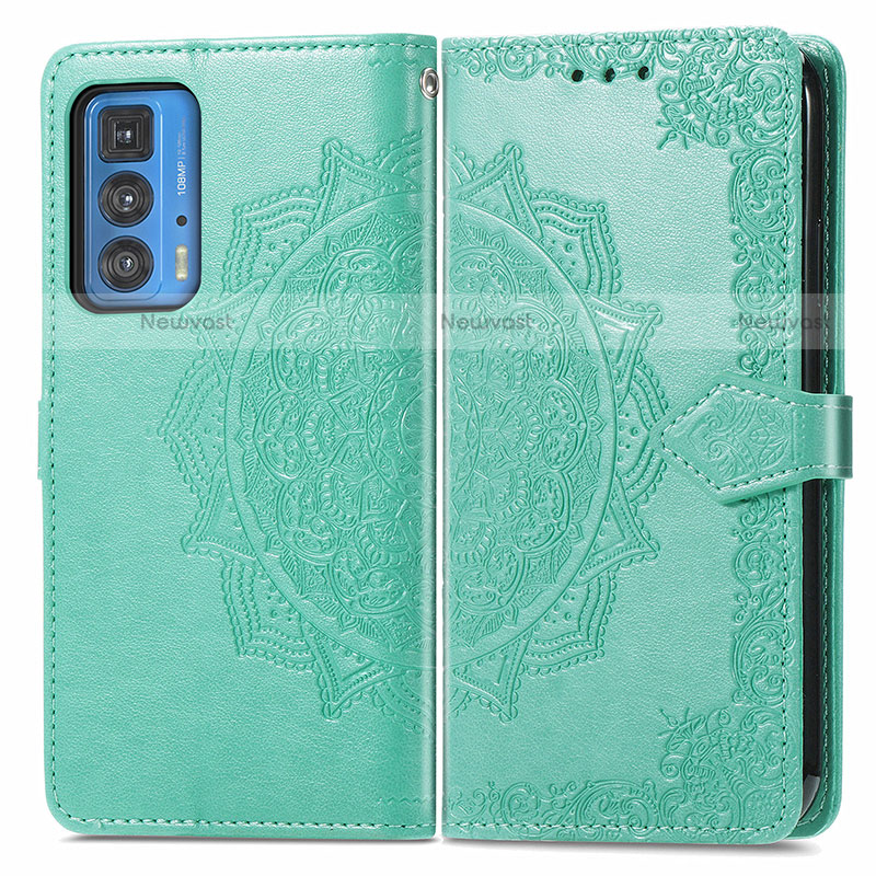 Leather Case Stands Fashionable Pattern Flip Cover Holder for Motorola Moto Edge 20 Pro 5G