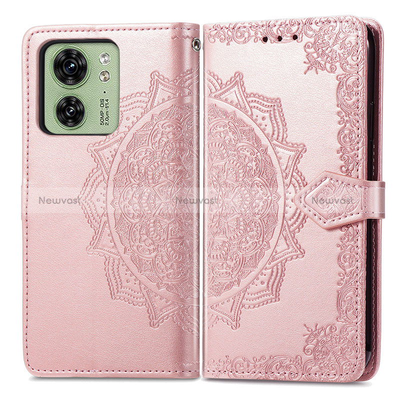 Leather Case Stands Fashionable Pattern Flip Cover Holder for Motorola Moto Edge 40 5G