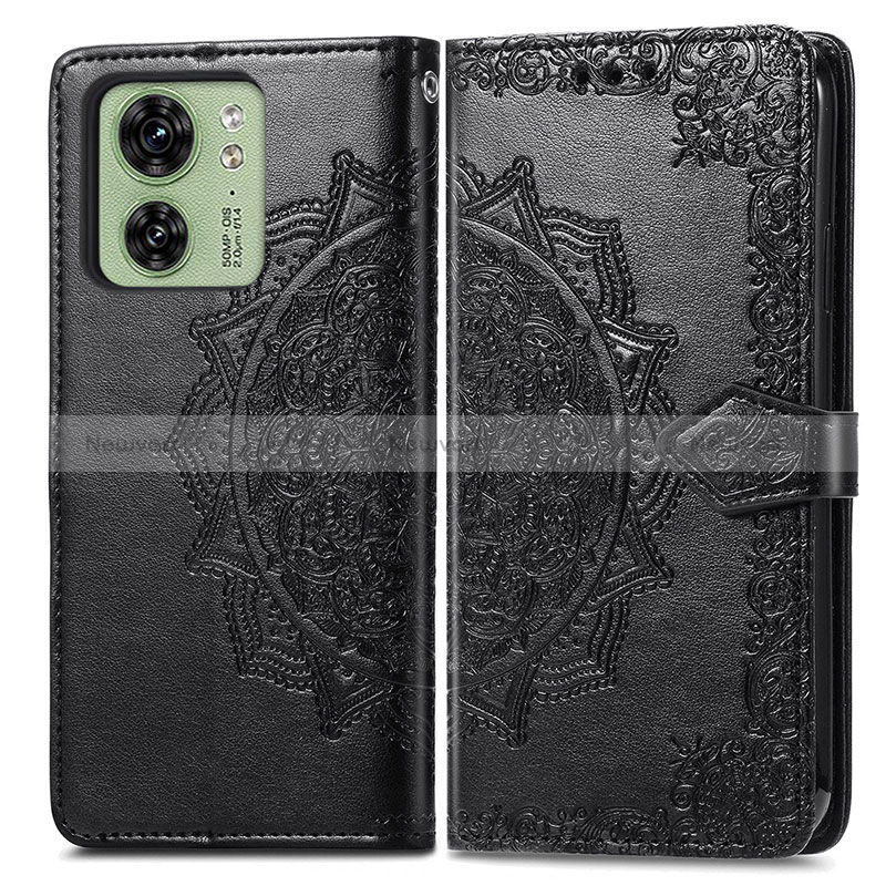 Leather Case Stands Fashionable Pattern Flip Cover Holder for Motorola Moto Edge 40 5G