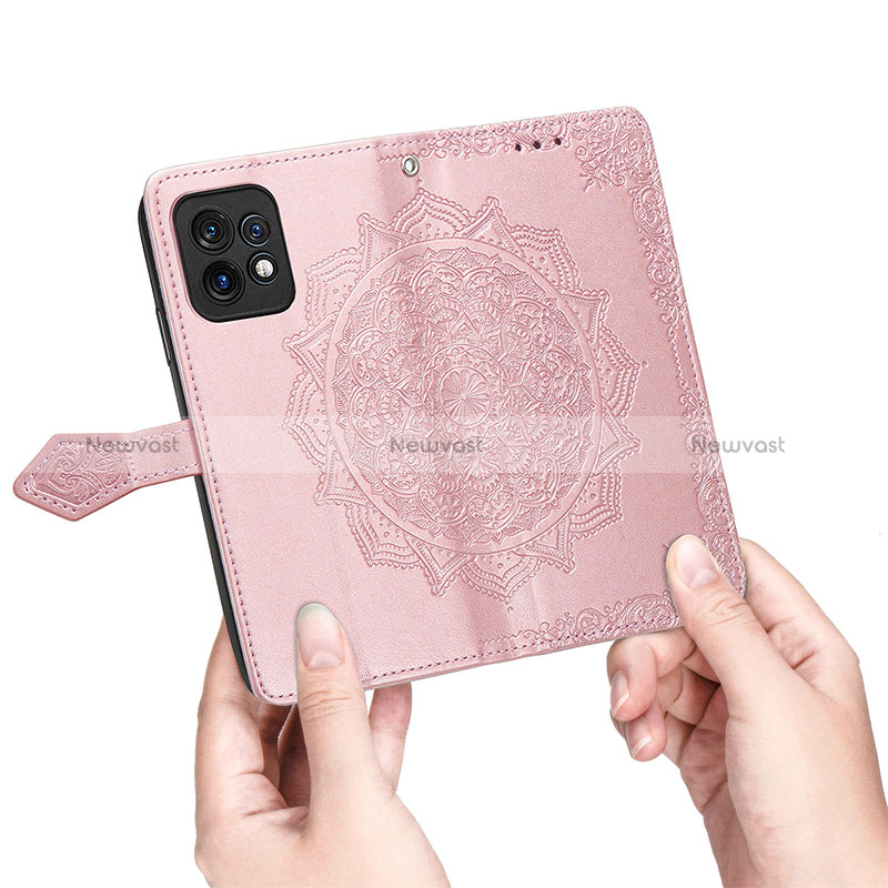 Leather Case Stands Fashionable Pattern Flip Cover Holder for Motorola Moto Edge 40 Pro 5G