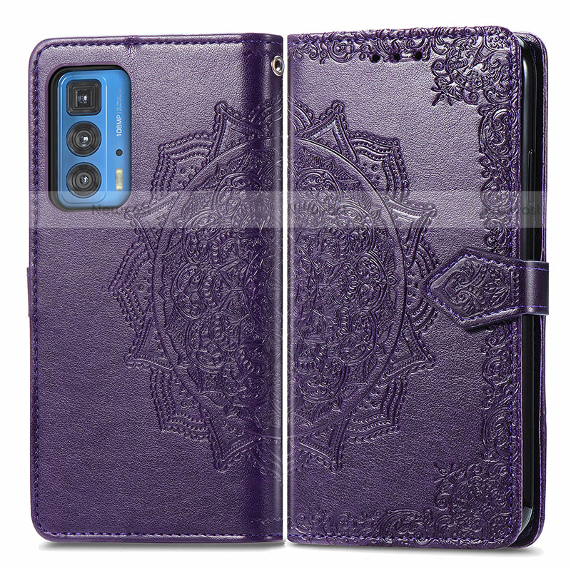 Leather Case Stands Fashionable Pattern Flip Cover Holder for Motorola Moto Edge S Pro 5G