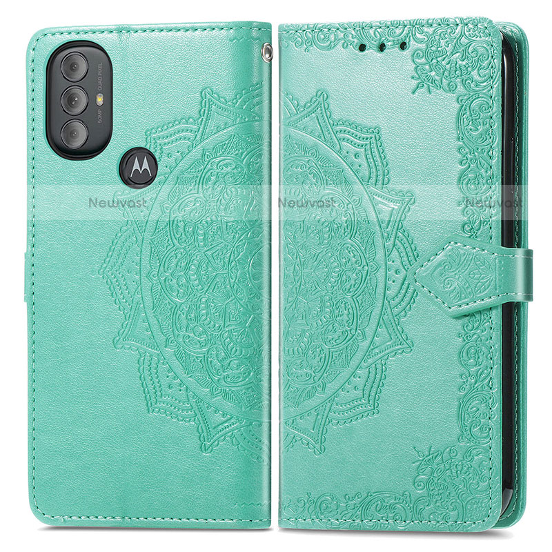 Leather Case Stands Fashionable Pattern Flip Cover Holder for Motorola Moto G Play (2023)