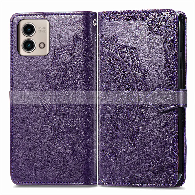 Leather Case Stands Fashionable Pattern Flip Cover Holder for Motorola Moto G Stylus (2023) 4G