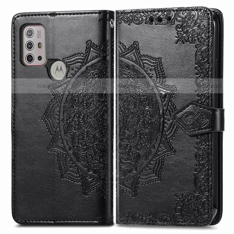 Leather Case Stands Fashionable Pattern Flip Cover Holder for Motorola Moto G10