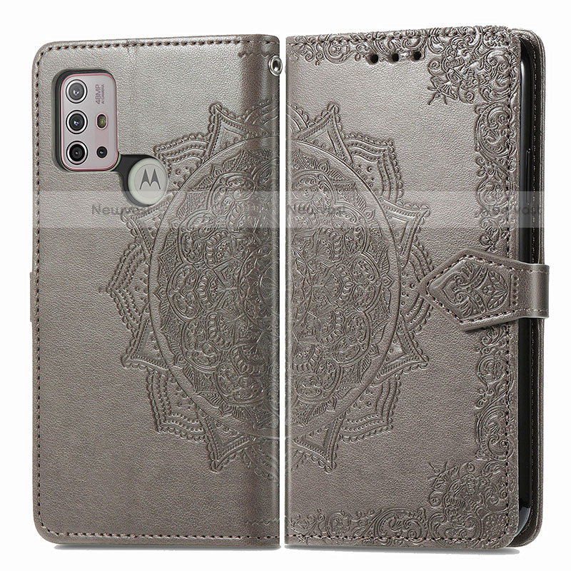 Leather Case Stands Fashionable Pattern Flip Cover Holder for Motorola Moto G10 Power