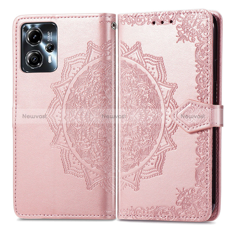 Leather Case Stands Fashionable Pattern Flip Cover Holder for Motorola Moto G13