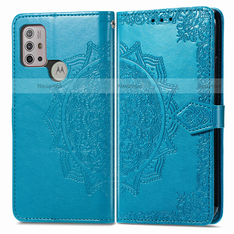 Leather Case Stands Fashionable Pattern Flip Cover Holder for Motorola Moto G20