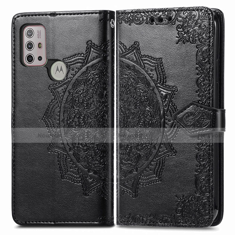 Leather Case Stands Fashionable Pattern Flip Cover Holder for Motorola Moto G30