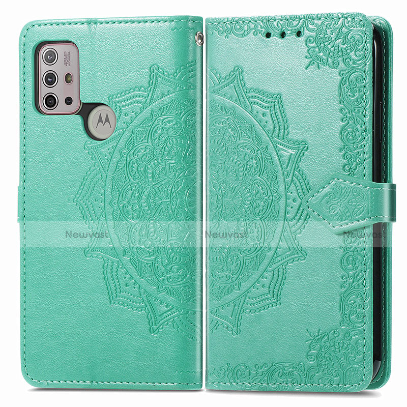 Leather Case Stands Fashionable Pattern Flip Cover Holder for Motorola Moto G30