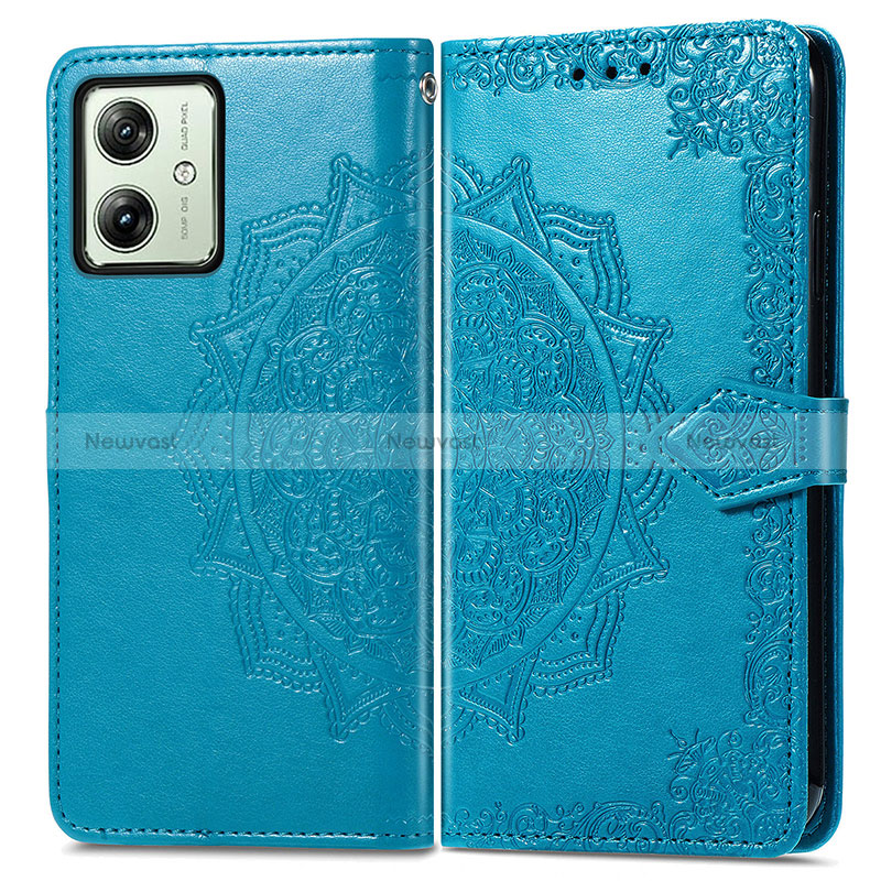 Leather Case Stands Fashionable Pattern Flip Cover Holder for Motorola Moto G54 5G