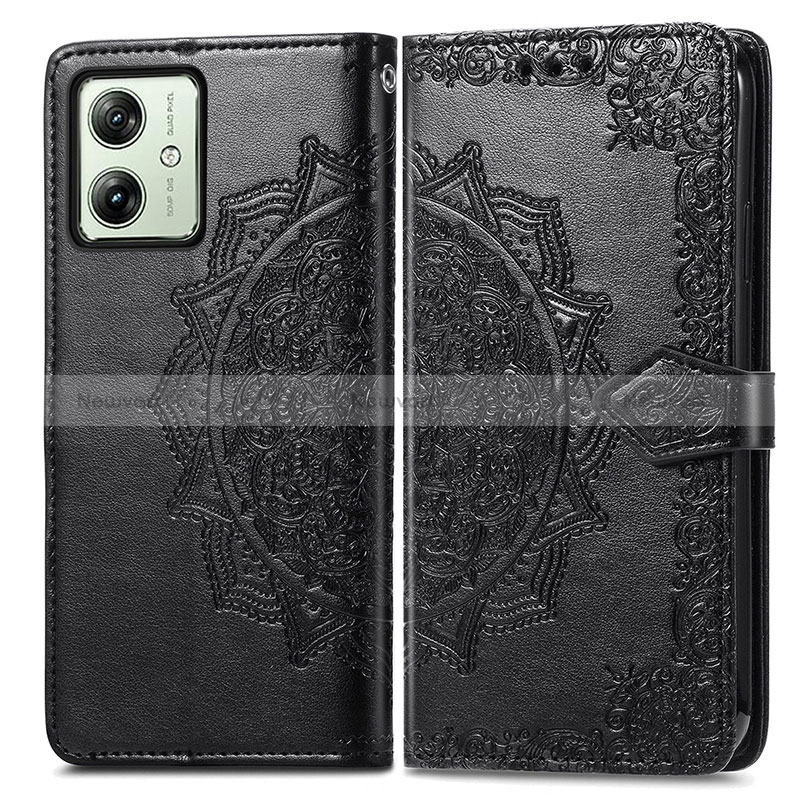 Leather Case Stands Fashionable Pattern Flip Cover Holder for Motorola Moto G54 5G