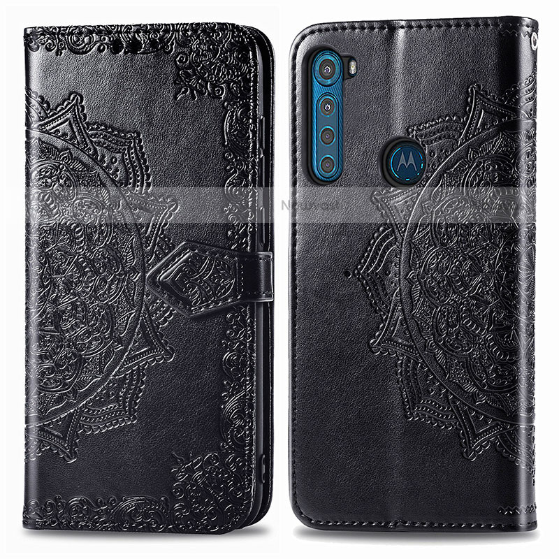 Leather Case Stands Fashionable Pattern Flip Cover Holder for Motorola Moto One Fusion Plus