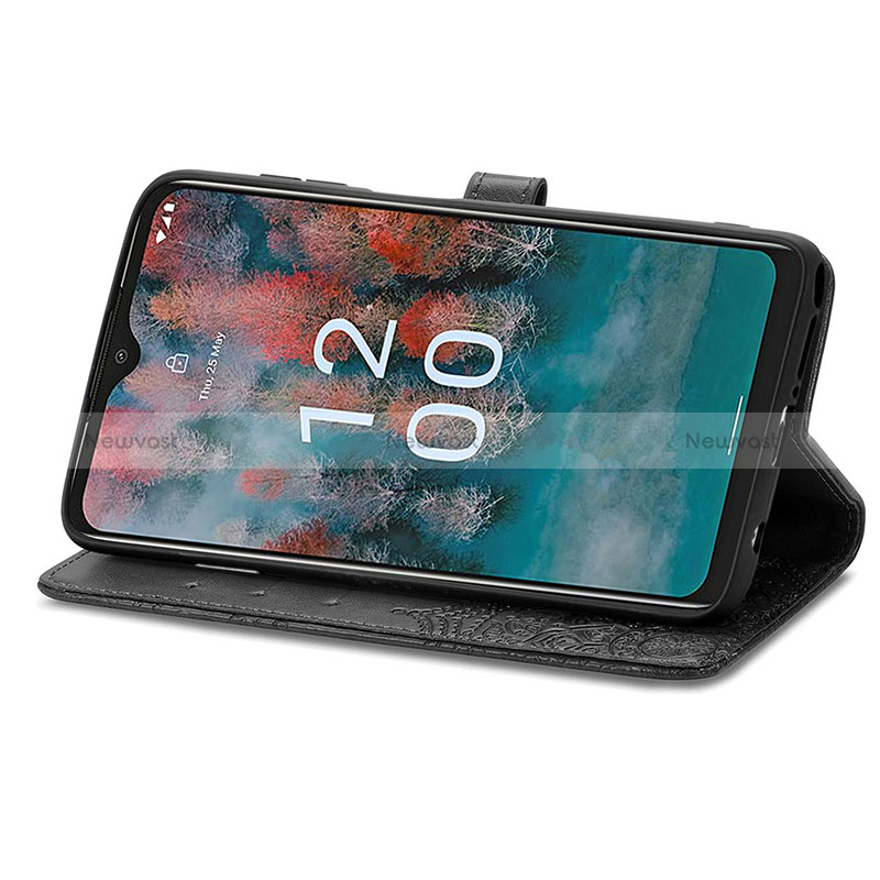 Leather Case Stands Fashionable Pattern Flip Cover Holder for Nokia C12 Plus