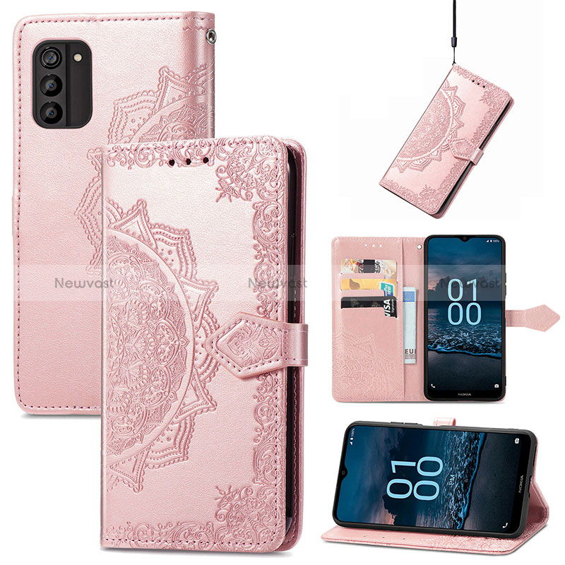 Leather Case Stands Fashionable Pattern Flip Cover Holder for Nokia G100