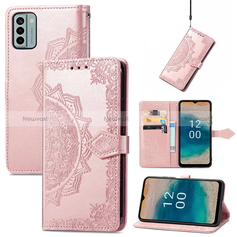 Leather Case Stands Fashionable Pattern Flip Cover Holder for Nokia G22