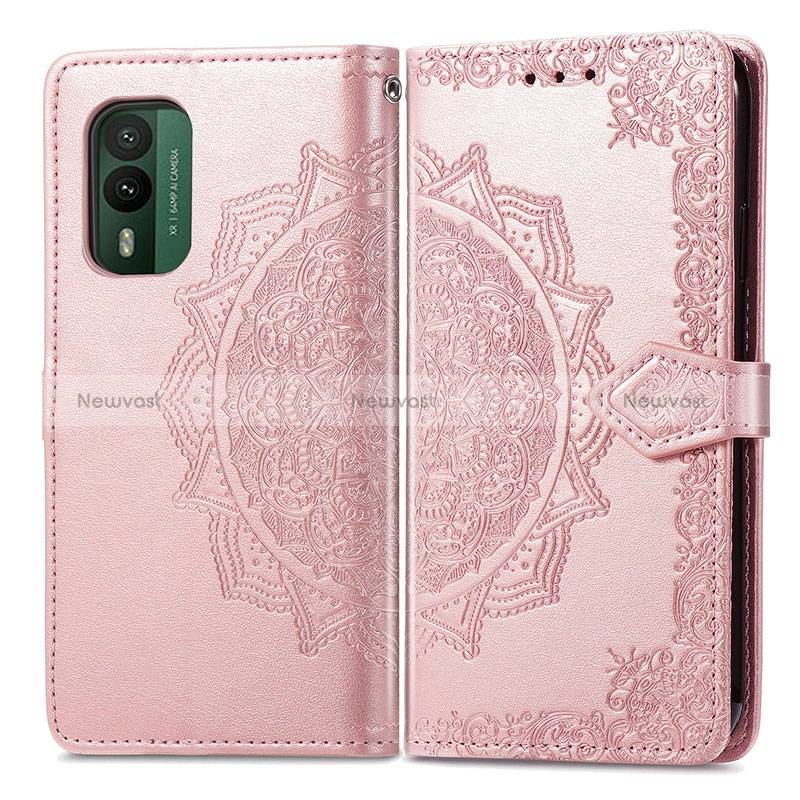 Leather Case Stands Fashionable Pattern Flip Cover Holder for Nokia XR21