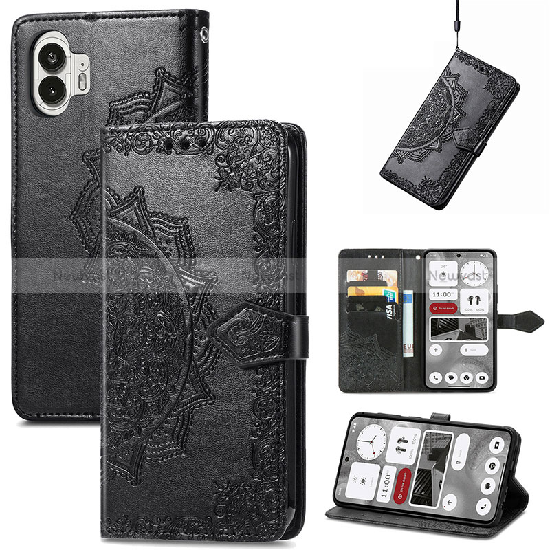 Leather Case Stands Fashionable Pattern Flip Cover Holder for Nothing Phone 2