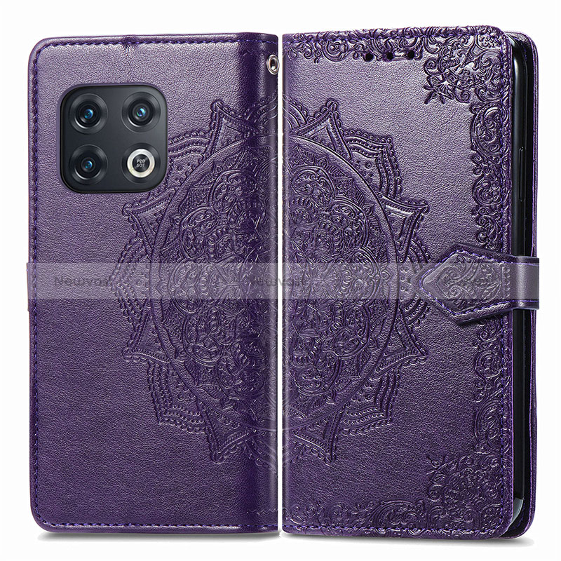 Leather Case Stands Fashionable Pattern Flip Cover Holder for OnePlus 10 Pro 5G