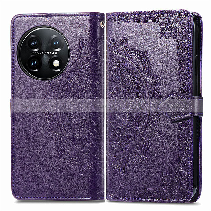 Leather Case Stands Fashionable Pattern Flip Cover Holder for OnePlus 11 5G