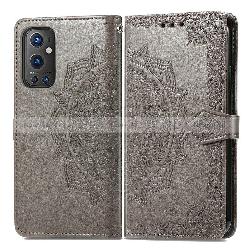 Leather Case Stands Fashionable Pattern Flip Cover Holder for OnePlus 9 Pro 5G