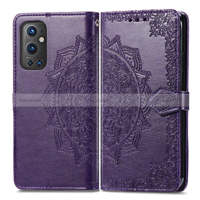 Leather Case Stands Fashionable Pattern Flip Cover Holder for OnePlus 9 Pro 5G