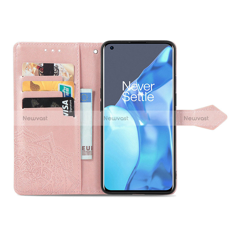 Leather Case Stands Fashionable Pattern Flip Cover Holder for OnePlus 9 Pro 5G