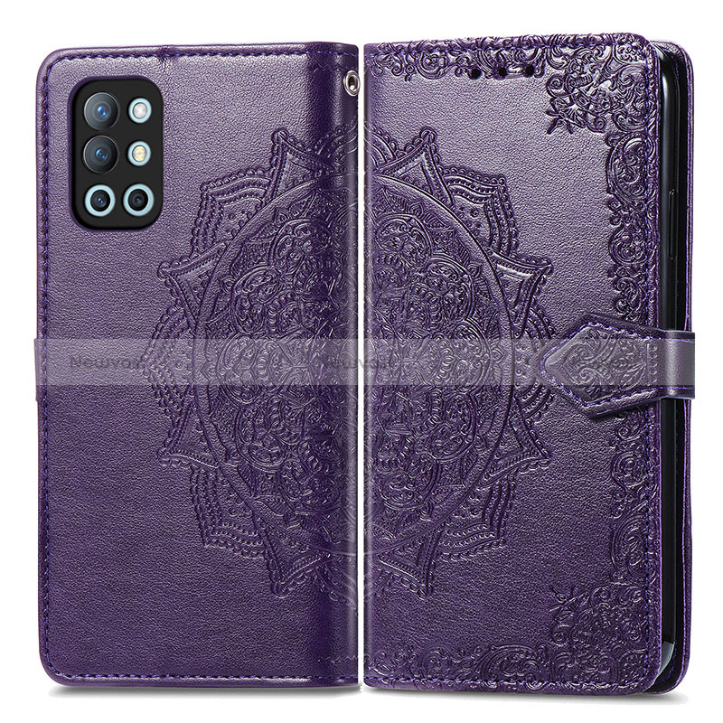 Leather Case Stands Fashionable Pattern Flip Cover Holder for OnePlus 9R 5G