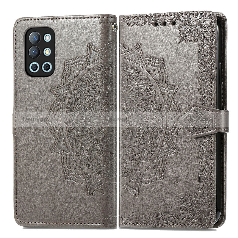 Leather Case Stands Fashionable Pattern Flip Cover Holder for OnePlus 9R 5G