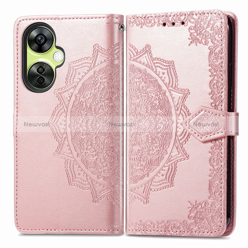 Leather Case Stands Fashionable Pattern Flip Cover Holder for OnePlus Nord CE 3 5G