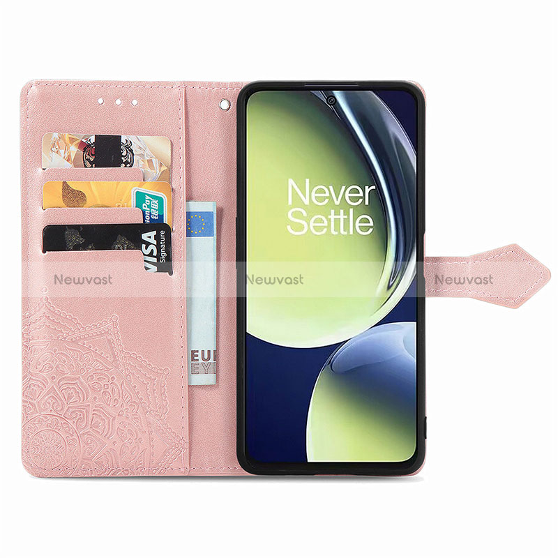 Leather Case Stands Fashionable Pattern Flip Cover Holder for OnePlus Nord CE 3 Lite 5G