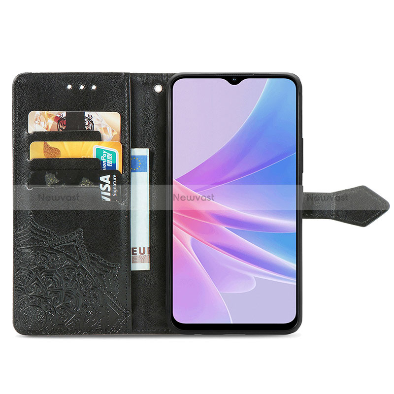 Leather Case Stands Fashionable Pattern Flip Cover Holder for Oppo A18