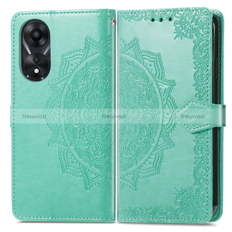 Leather Case Stands Fashionable Pattern Flip Cover Holder for Oppo A38