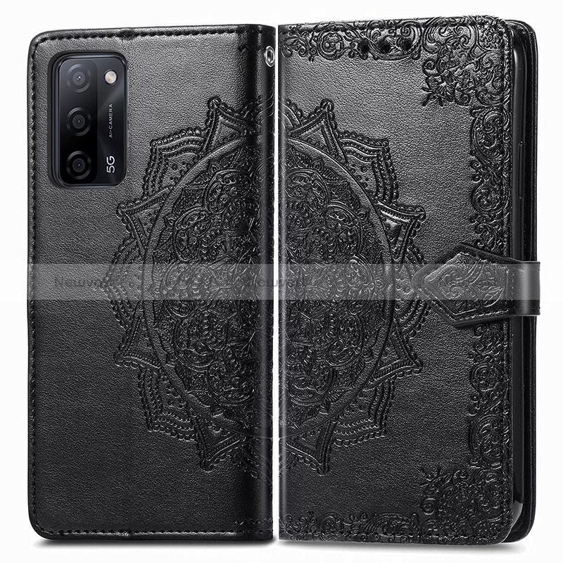 Leather Case Stands Fashionable Pattern Flip Cover Holder for Oppo A53s 5G