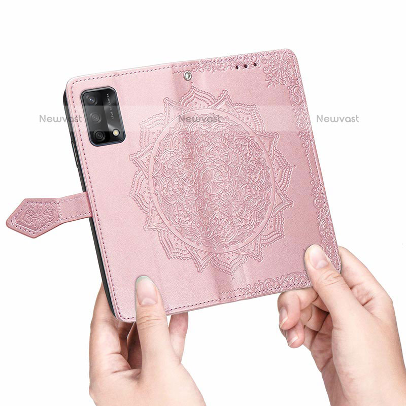 Leather Case Stands Fashionable Pattern Flip Cover Holder for Oppo A74 4G