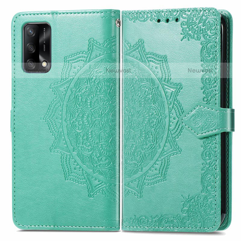 Leather Case Stands Fashionable Pattern Flip Cover Holder for Oppo A74 4G