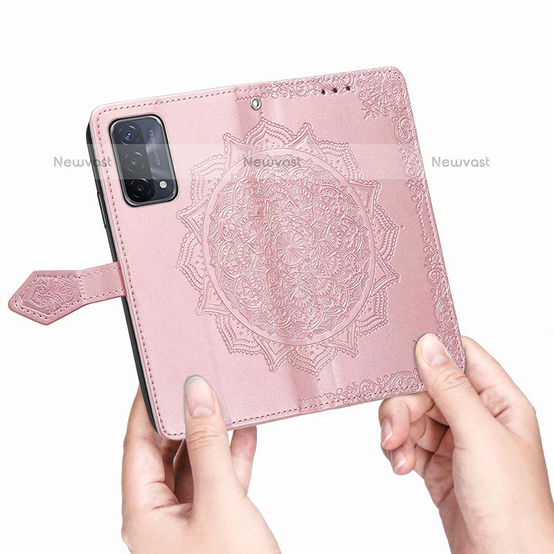 Leather Case Stands Fashionable Pattern Flip Cover Holder for Oppo A93 5G