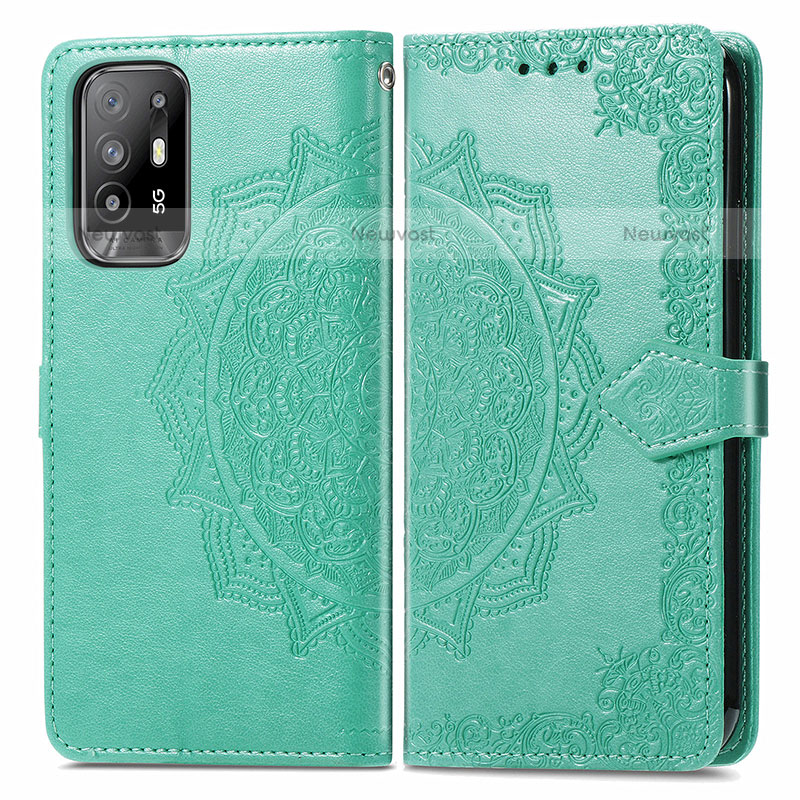 Leather Case Stands Fashionable Pattern Flip Cover Holder for Oppo A94 5G