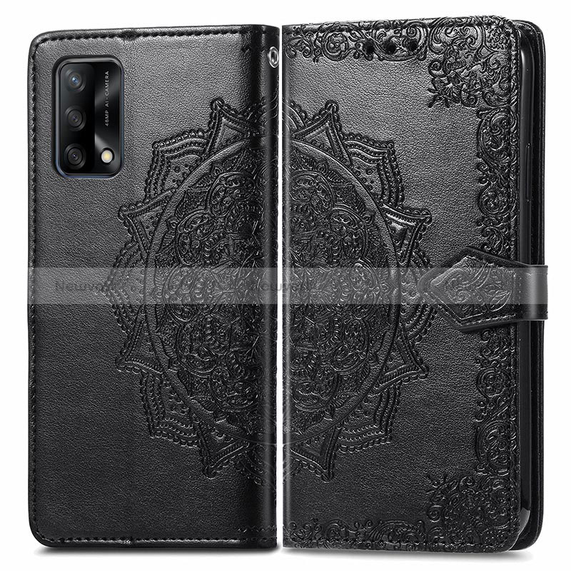 Leather Case Stands Fashionable Pattern Flip Cover Holder for Oppo A95 4G