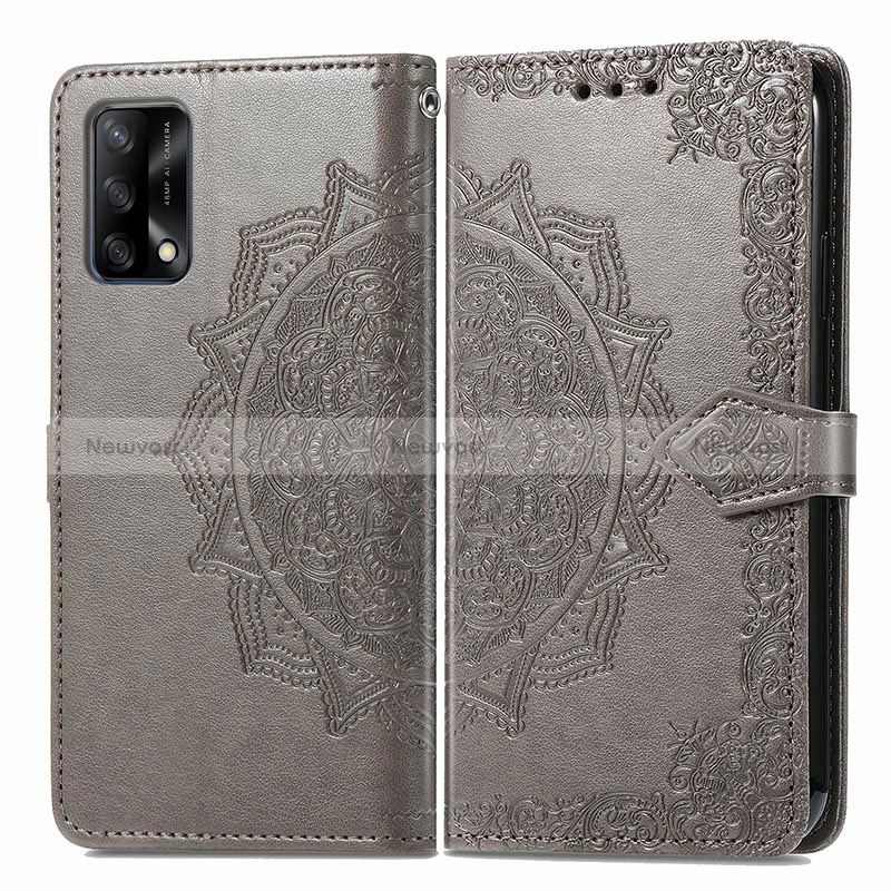 Leather Case Stands Fashionable Pattern Flip Cover Holder for Oppo A95 4G