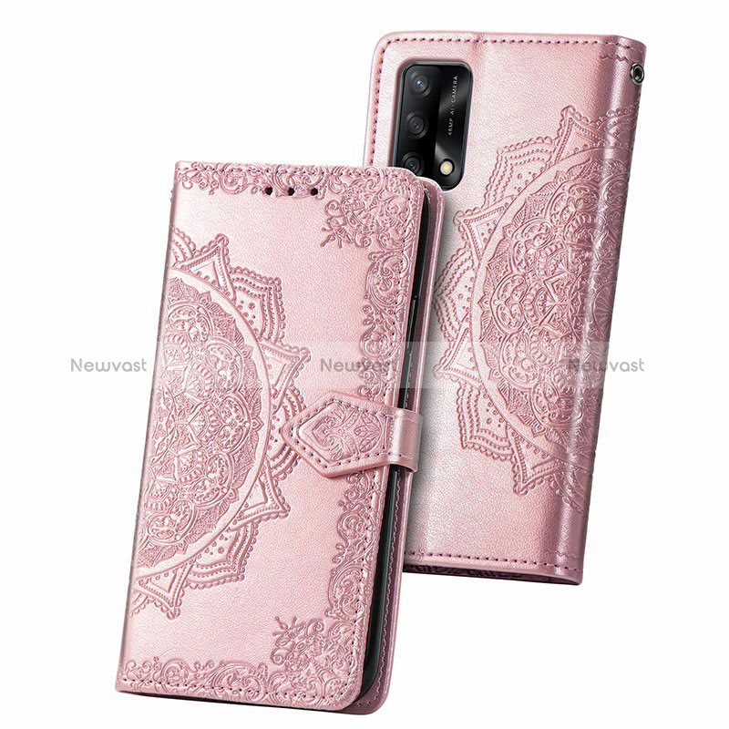 Leather Case Stands Fashionable Pattern Flip Cover Holder for Oppo A95 4G