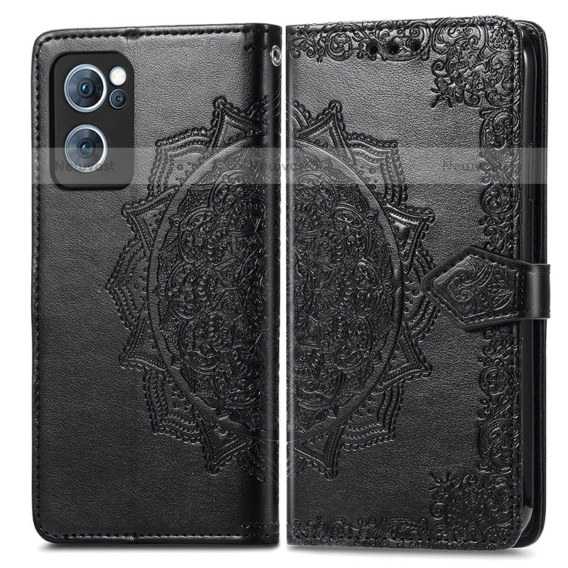 Leather Case Stands Fashionable Pattern Flip Cover Holder for Oppo F21 Pro 4G