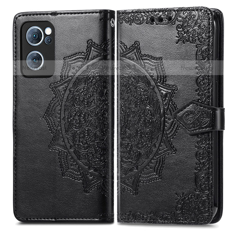 Leather Case Stands Fashionable Pattern Flip Cover Holder for Oppo F21s Pro 4G