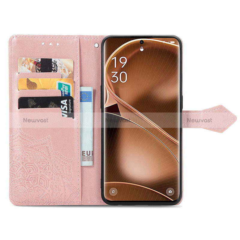 Leather Case Stands Fashionable Pattern Flip Cover Holder for Oppo Find X6 Pro 5G